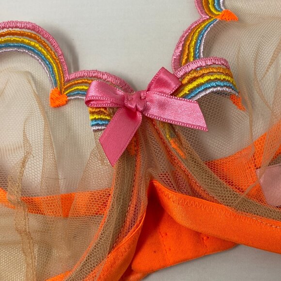 Agent Provocateur Izzy Orange Rainbow Bra 36DD - Picture 6 of 11